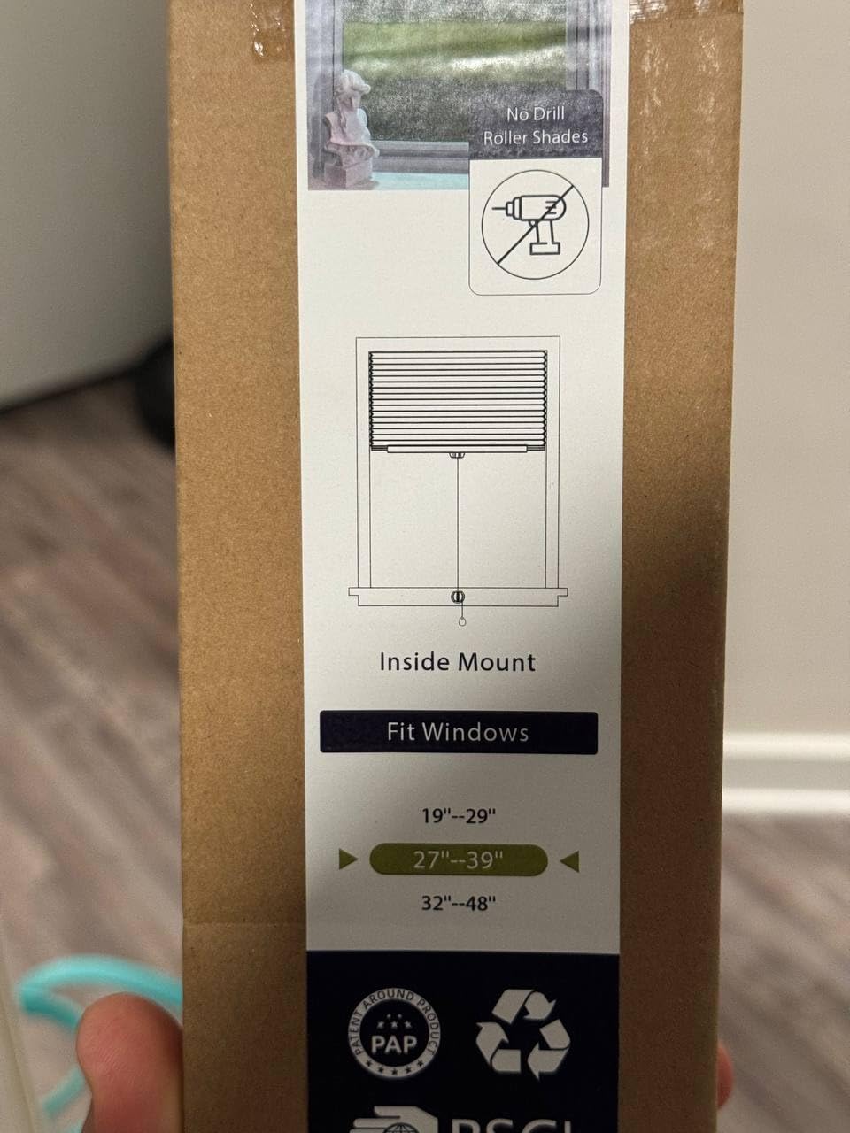 Motorized Blackout Smart Roller Blinds with Remote Control & Solar Panel - Automatic Electric Shades for Windows, Compatible with Alexa - White, 34