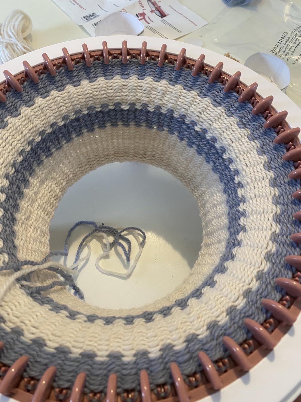 SENTRO Knitting Machine 48 Needles, Smart Crochet Machine with Row Counter, Circular Knitting Loom Machine for Adults and Beginners, Quickly DIY Knitting Scarf Hat Sock Blanket customer photo 1