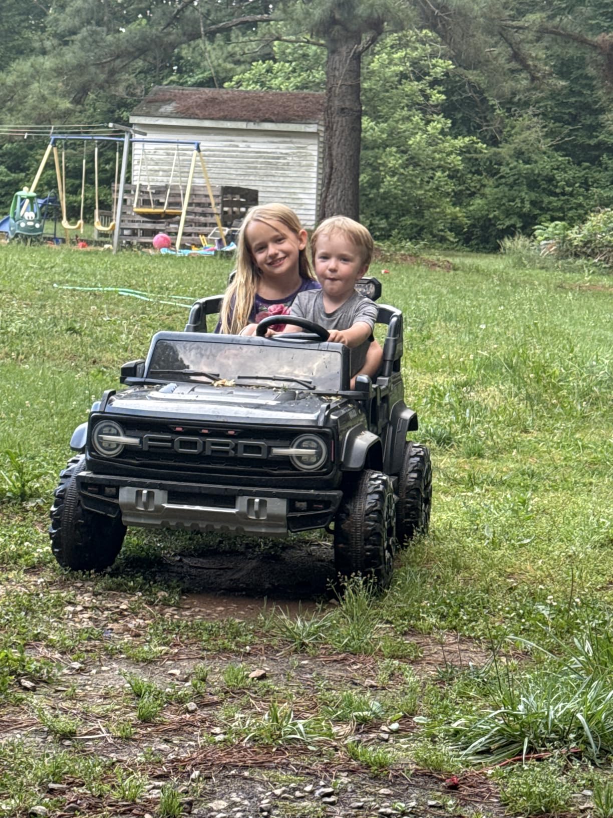 ENYOPRO 24V Ride On Toys for Big Kids, Licensed Ford Bronco Raptor 2 Seater Kids Electric Vehicle, Battery Powered Ride On Car Jeeps w/Remote Control, Bluetooth, 3 Speed, LED Lights for Ages 3+, Pink customer photo 1