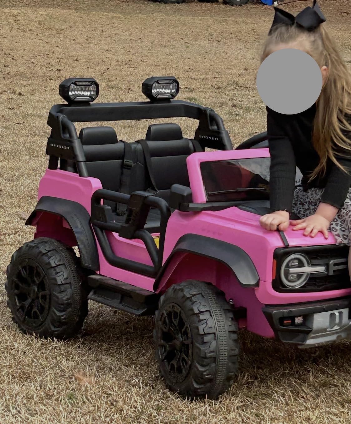 First Ride On 24V Ride on Toys for Big Kids, Licensed Ford Bronco Raptor Electric Car 2 Seater with Remote Control, Kids Ride on Cars w/ 2-Seater, 4.3 Mph Max Speed, Soft Start Function (24V, Black) customer photo 1