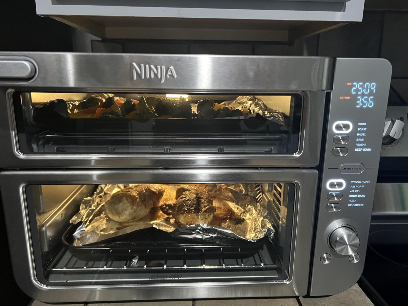 Ninja Air Fryer Toaster Oven Combo | Double Stack XL | 12-in-1 | Smart Finish Cook 2 Different Meals at Same Time | DCT601 customer photo 1