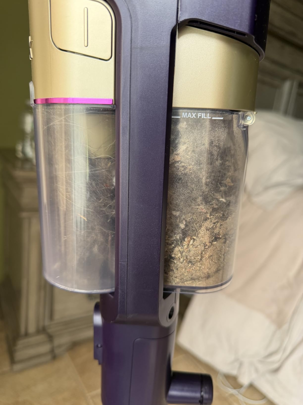 Shark POWERDETECT Ultra-Light Corded Stick Vacuum with DuoClean Technology, Self-Cleaning Brushroll for No Hair Wrap, Anti-Allergen Complete Seal & Odor Neutralizer Technology, Eggplant, HZ4002 customer photo 2