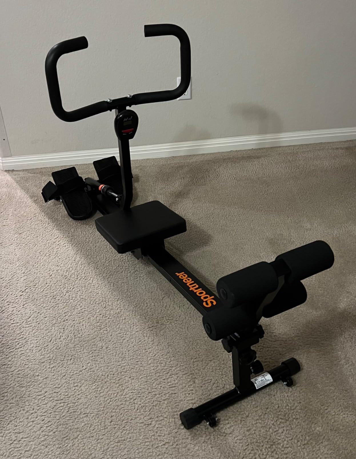 Sportneer Foldable Rowing Machine for Home, Hydraulic Rowing Machine with 12-Level Resistance - Multi Functional Row Machine Equipped with Caster & Backrest, Max 297lbs Weight Load customer photo 2