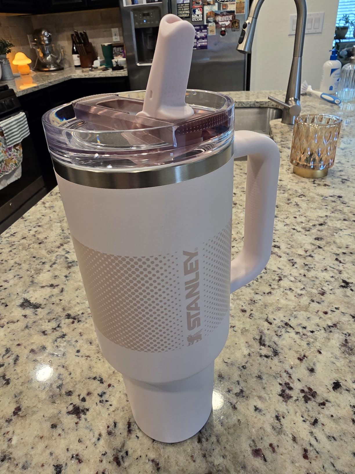 STANLEY Quencher ProTour Flip Straw Tumbler with Leakproof Lid 40 oz | Built-In Straw and Handle | Cup Holder Compatible for Travel | Insulated Stainless Steel Cup | BPA-Free | Rose Quartz customer photo 1