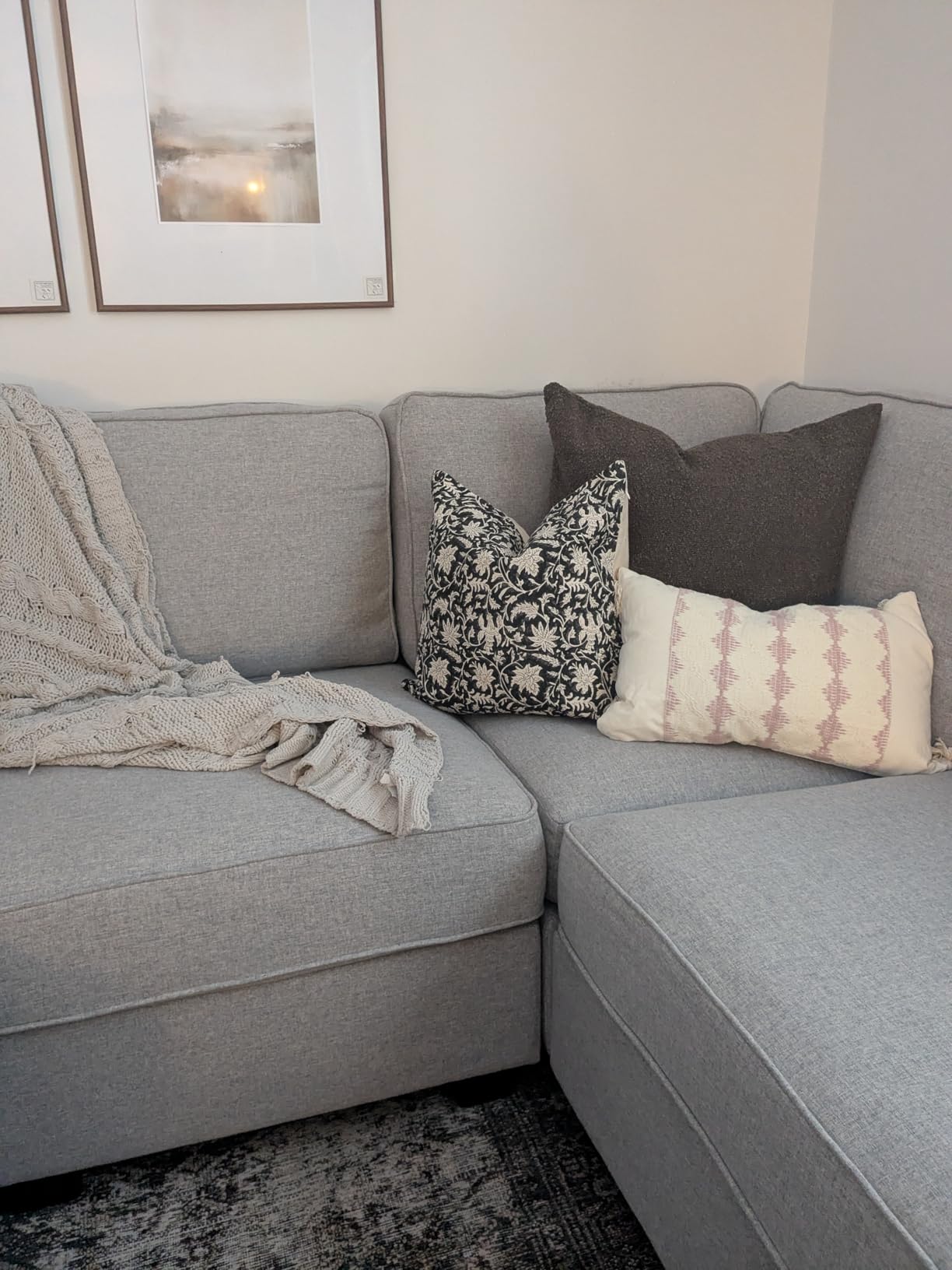 Legend Vansen Oversized Modular Sectional Sofa,U/L-Shaped Reversible Couch with Ottoman,Deep Seat Plush Polyester Sofa for Living Room,8-Seater,Cream customer photo 2
