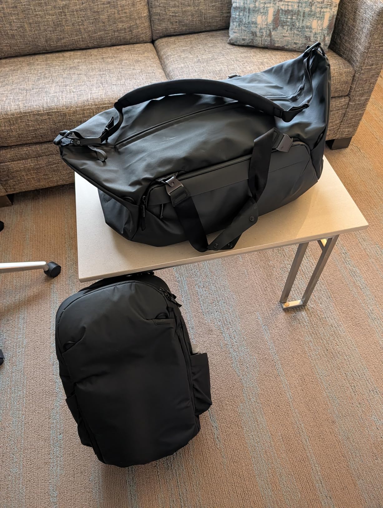 Travel Backpack 45L, Black, Expandable 35-45L Design, Rear and Top Access, Weatherproof Shell, Laptop Sleeve, Ideal for Travel or Everyday Carry, Versatile Backpack for Men and Women customer photo 1
