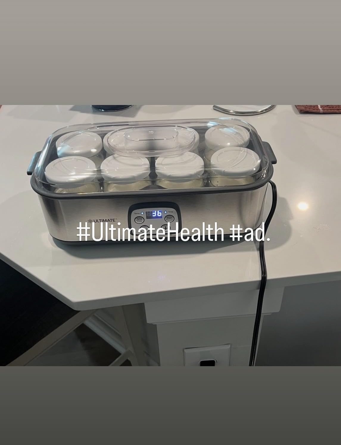 Ultimate Probiotic Yogurt Maker for Easy-to-Make Live Probiotics at Home with Adjustable Time & Temp Control, Best Kitchen Gift for Men & Women's Gut Health, UNLIMITED LIFETIME WARRANTY (8-Jar Model) customer photo 2