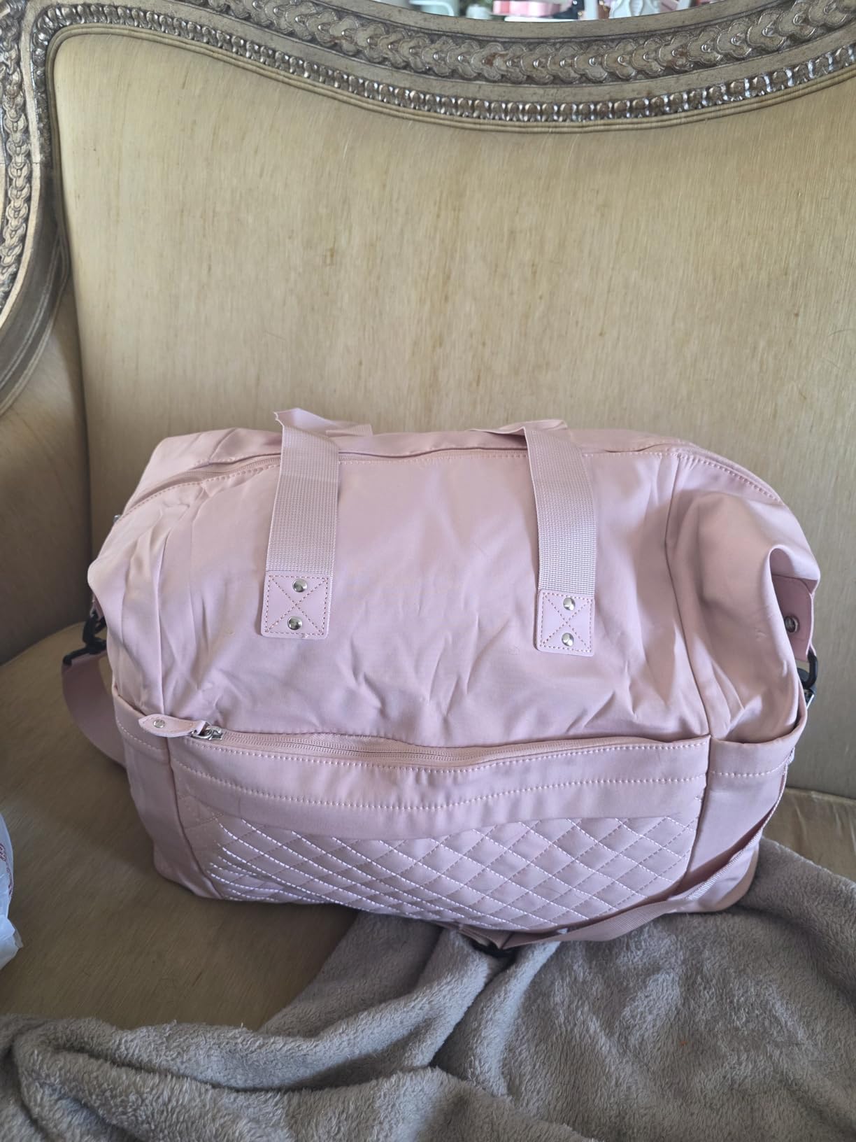 Travel Duffle Bag, Waterproof Weekender Overnight Hospital Bags for Women Men with Toiletry Bag Lightweight Carry on Personal Item Duffle Gym Bag for Travel, Airplanes, Sports customer photo 2