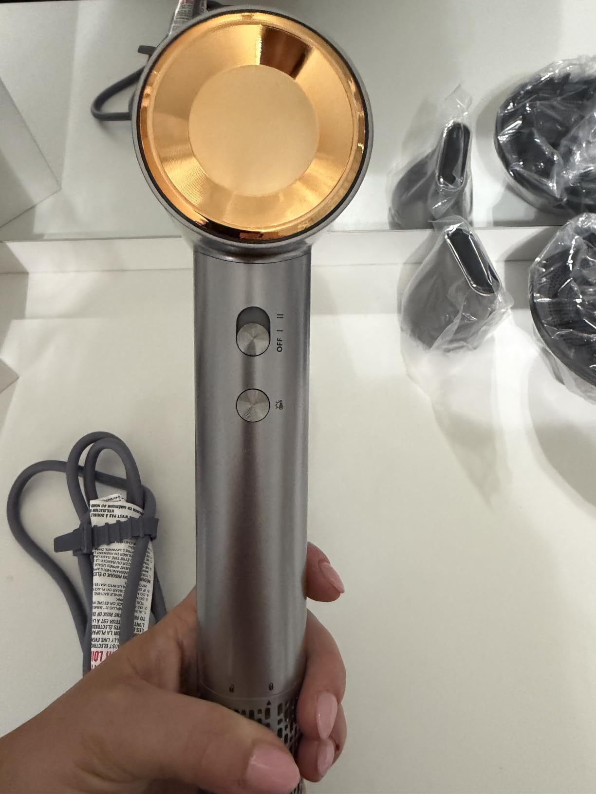 Hair Dryer, 160000 RPM Portable Professional Ionic Hair Dryer with 500 Million Negative Ions, Fast-Drying, Low Noise with Diffuser & Nozzle, Lightweight for Home and Travel customer photo 1