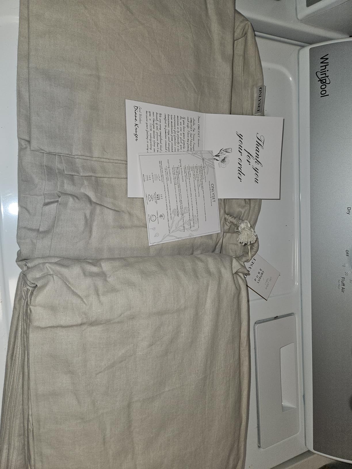 4Pcs Organic Linen Sheets Queen Size, 100% French Linen from Normandy, Breathable Natural Linen Queen Sheet Set with 16 Inch Deep Pocket, 1 Flat Sheet, 1 Fitted Sheet, 2 Pillowcases customer photo 2