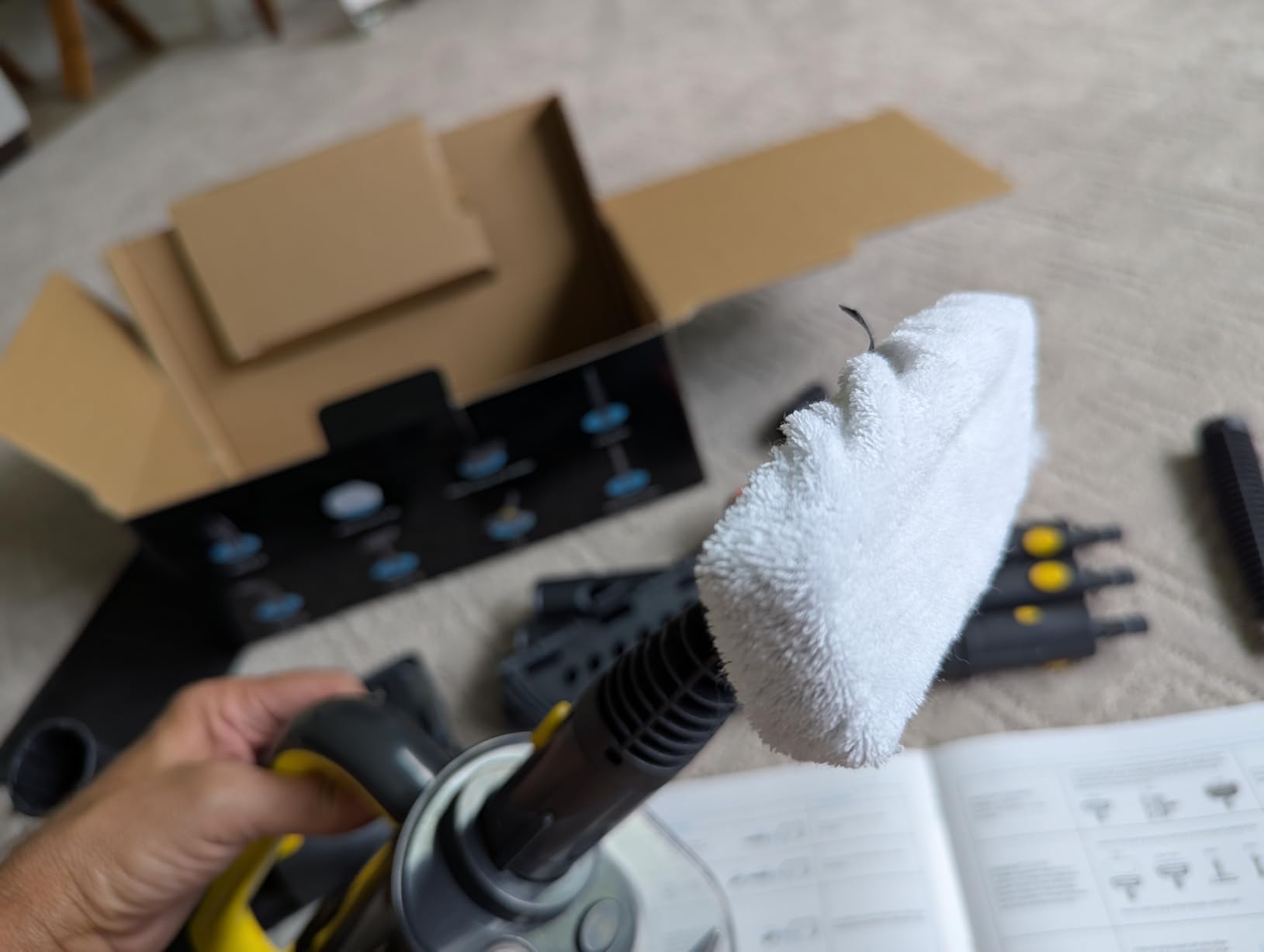 Steam Mop with Detachable Handheld Steam Cleaner, 10-in-1 Multi Accessories, Quick 10s Heat, 350ml and 2-Level Steamer for Cleaning Floor, Carpet, BBQ Grill, Tile, and Grout, Gray customer photo 2