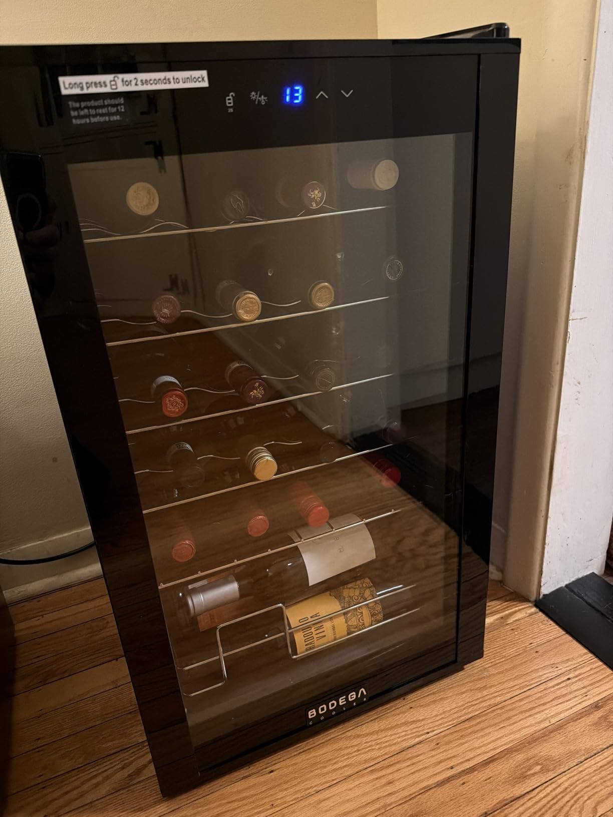 BODEGA 15 Inch Dual Zone Wine Fridge, 30 Bottle, Black 15 inch Wine Cooler Under Counter For Home and Kitchen, With Double-Layer Glass Door, Wine Refrigerators Free standing with Temperature Control customer photo 2