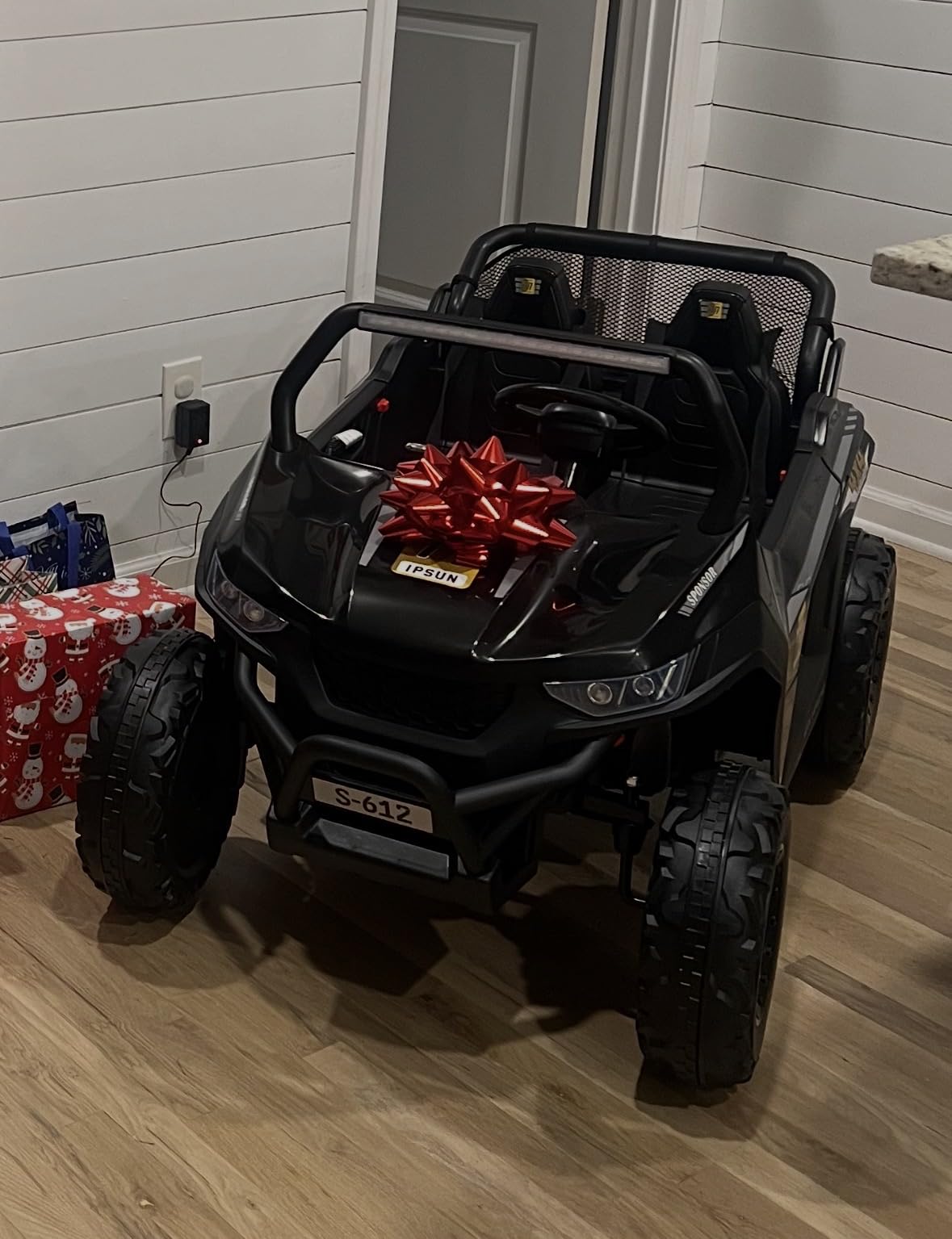 OLAKIDS 2 Seater Ride on Car for Kids, 12V UTV Kids' Electric Vehicles with Remote Control, Spring Suspension, Soft Start, Music Bluetooth FM, Battery Powered for Ages 3-8 (Purple) customer photo 1