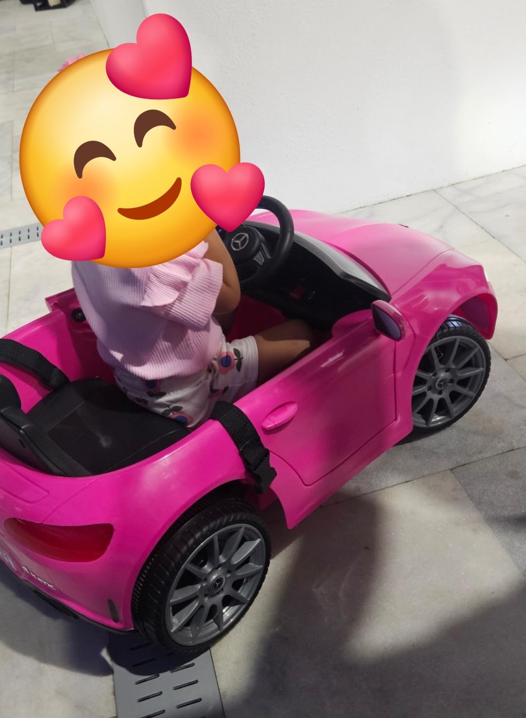 Licensed Mercedes-Benz CLS 350 12V Ride On Car Truck for Kids w/Parent Control, Spring Suspension, Bluetooth, Music, LED Lights (Pink) customer photo 2