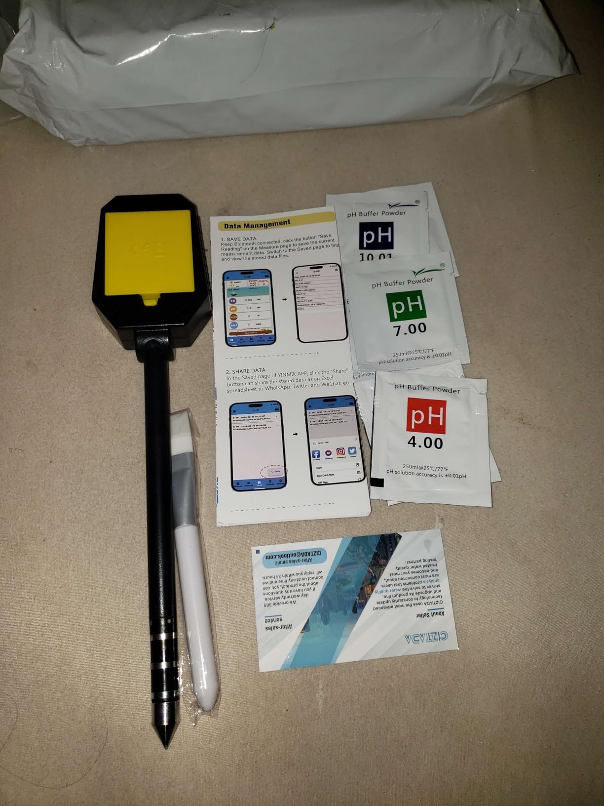 Smart Soil Moisture Meter pH Salinity Tester 8 in 1 Moisture pH Light Environment Humidity Fertility EC Salt Temp Soil Meter for Indoor/Outdoor Plants with App Monitor for Garden, Lawn, Farm customer photo 2