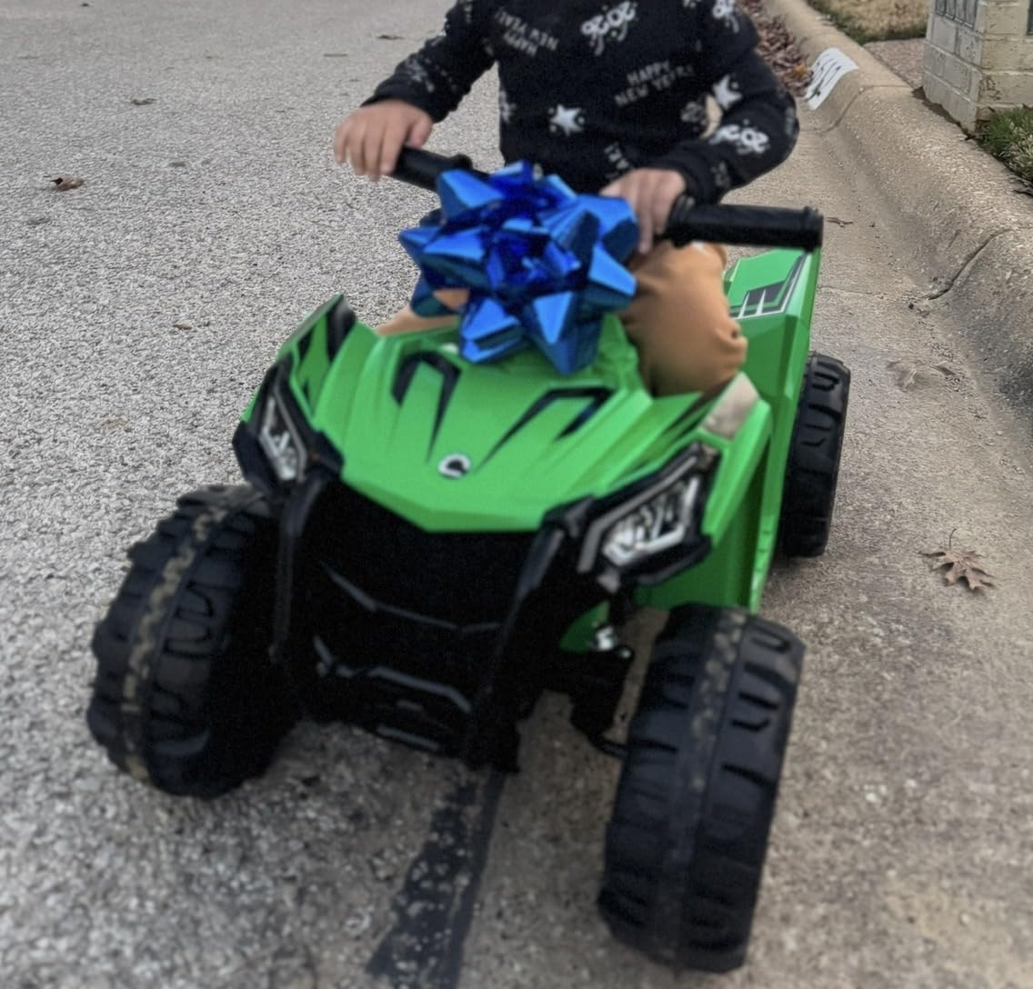Best Choice Products 6V Kids Ride On Toy, 4-Wheeler Quad ATV Play Car w/ 1.8MPH Max Speed, Treaded Tires, Rubber Handles, Push-Button Accelerator - Gray customer photo 1