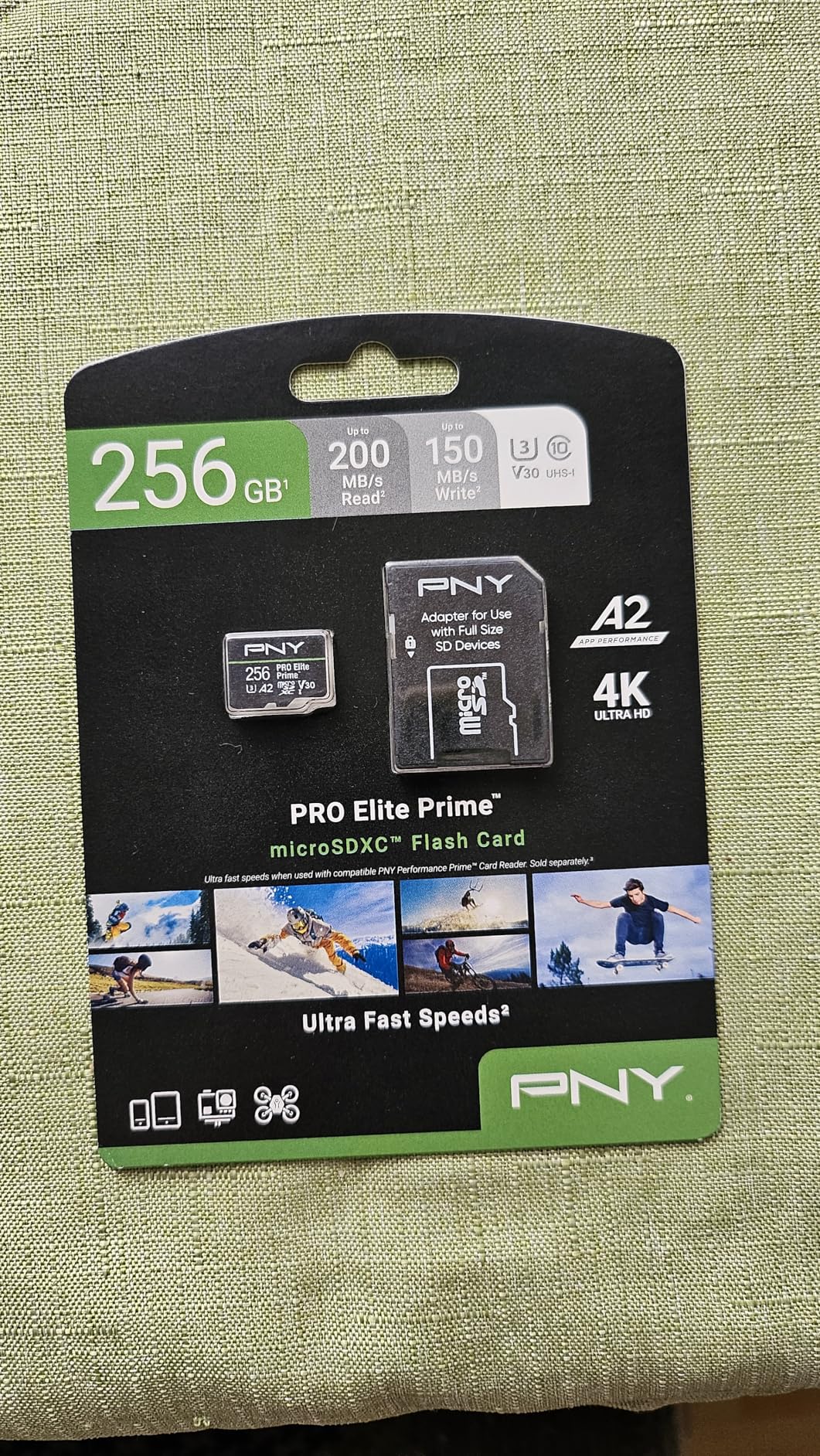 PNY 256GB PRO Elite V3 C10 U3 V30 A2 microSDXC Flash Memory Card - Read 200MB/s, Write 150MB/s, 4K UHD, Full HD, UHS-I customer photo 1