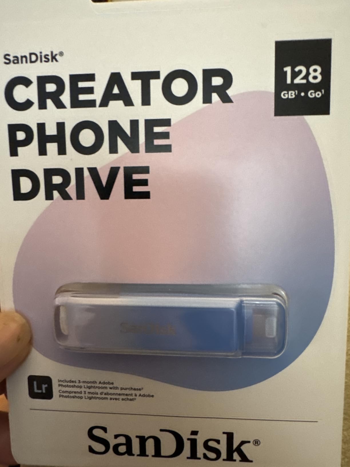 SanDisk 128GB Creator Phone Drive - for iPhone, iPad, Laptop & Mac - USB Type-C and Lightning Connectors - SDIXD0N-128G-GN6TP customer photo 1