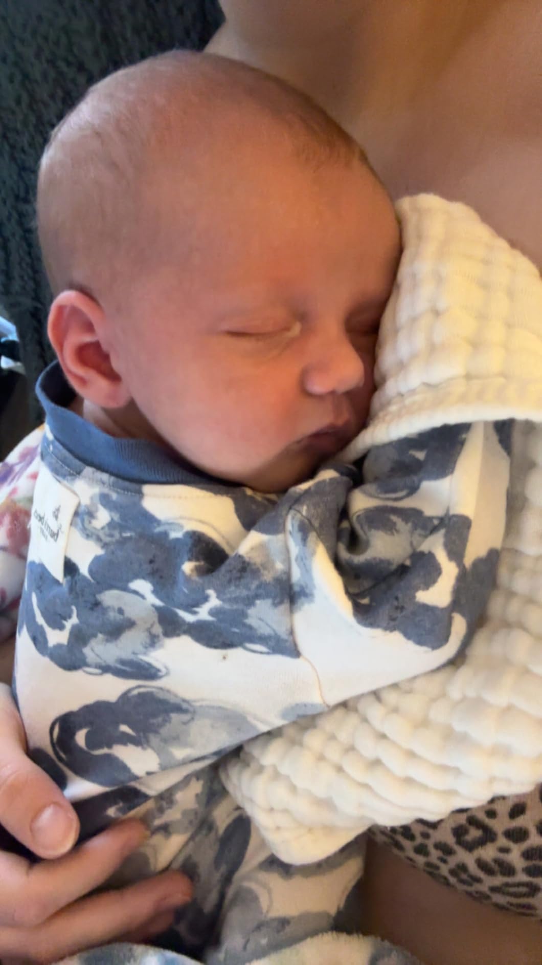 Burt's Bees Baby Boys Sleep and Play Pajamas, 100% Organic Cotton, One-piece PJs, Diagonal Zip Up Loose Fit Footie customer photo 2