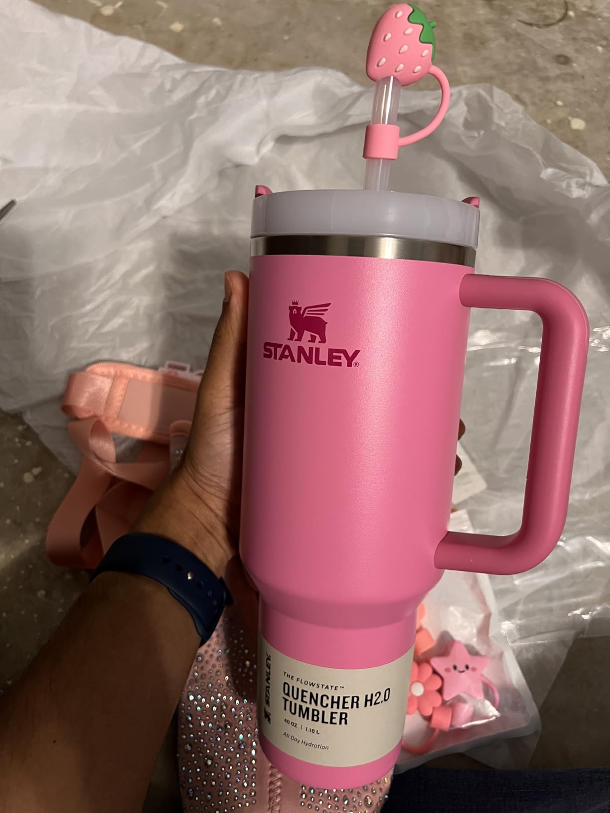 STANLEY Quencher H2.0 Tumbler with Handle & Straw 64 oz | Flowstate 3-Position Lid | Large Capacity for Travel & Sports | Insulated Stainless Steel Cup | BPA-Free | Lilac customer photo 2