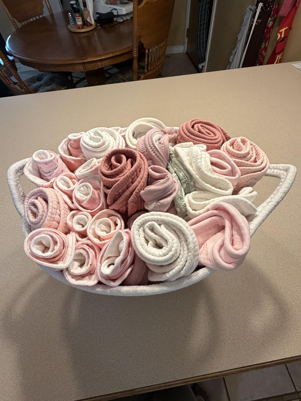 MIGIOL Baby Burp Cloths 100% Cotton Newborn Muslin Burp Cloths 10x20 inches Baby Essentials (5 Pack) customer photo 1