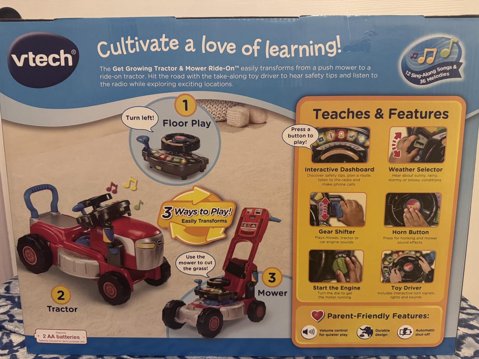 VTech Get Growing Tractor and Mower Ride-On customer photo 2