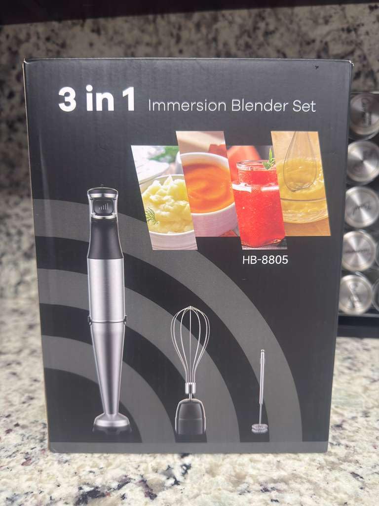 Immersion Blender Handheld 1100W 3 in 1 Corded Stick Hand Blenders for Kitchen with Trigger Speed Control, with Whisk, Milk Frother Attachments, Perfect Emulsifier for Soup, Smoothie, Puree customer photo 2