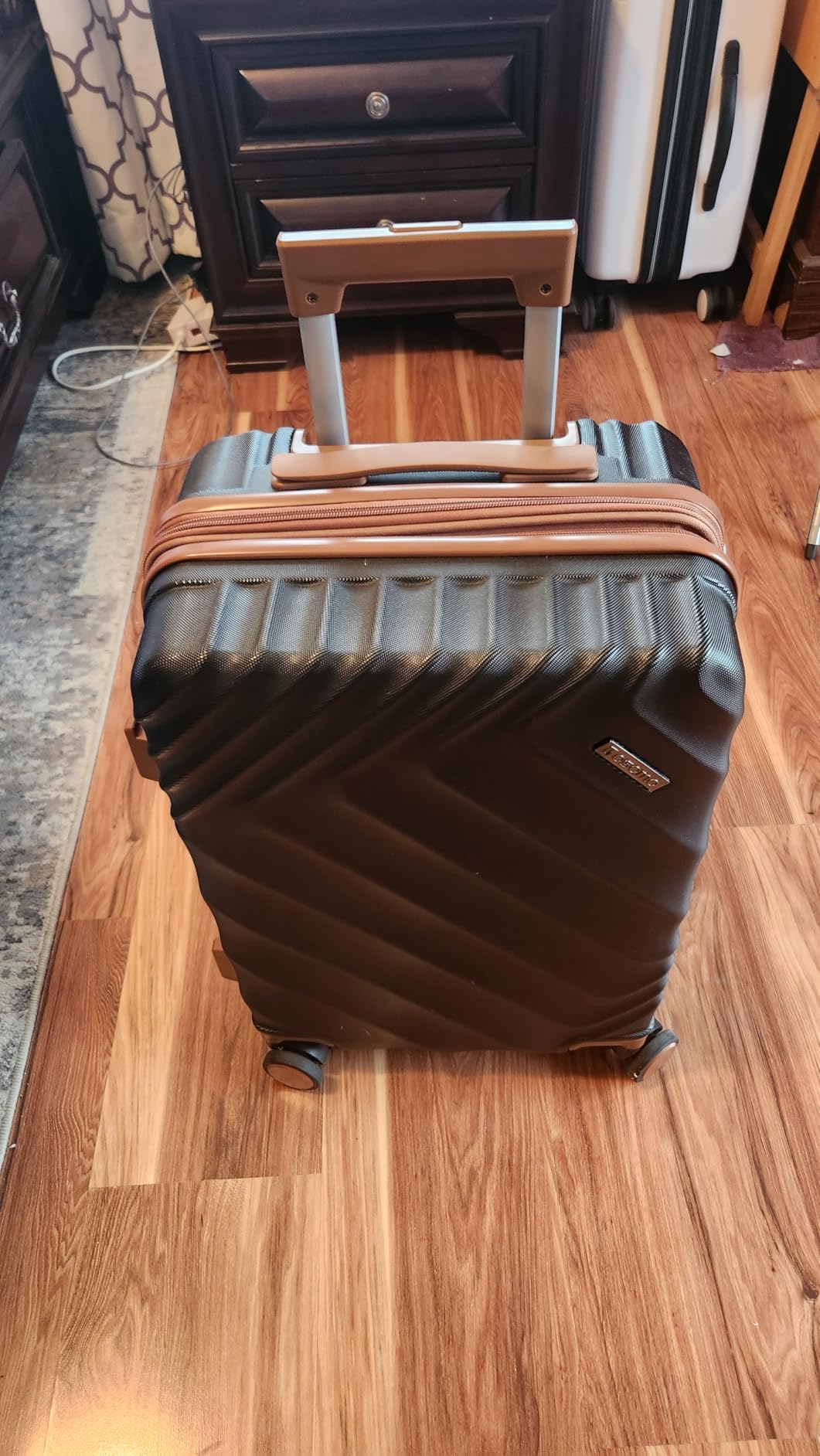 5 Piece Luggage Set Expandable Hardside, 20/24/28in Suitcases with Matching Travel Bags, 22x14x9 Airline Approved Carry On, TSA Lock, Spinner Wheels, ABS+PC customer photo 1