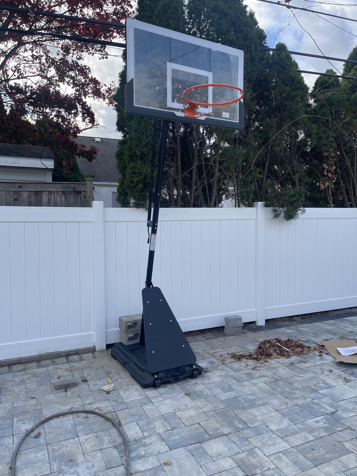 Feelwin Portable Basketball Hoop for Backyard Driveway, Adjustable Outdoor Basketball Goal with Stable Base and Shatterproof Backboard for Youth and Adults customer photo 2