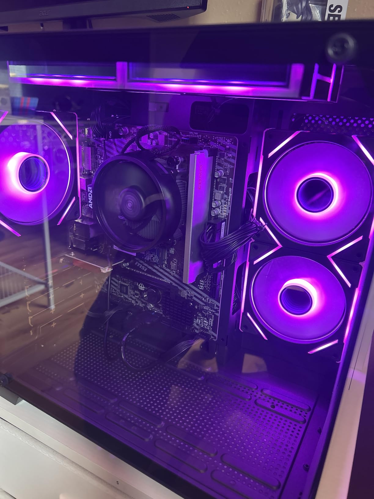 YAWYORE Gaming PC Desktop Computer AMD R5 5600GT 16GB 1TB NVMe Towers WiFi, 16GB DDR4 3200MHz, 1TB M.2 NVMe PCIe, 550W 80PLUS PSU, WiFi BT, Game Design Office Console customer photo 1