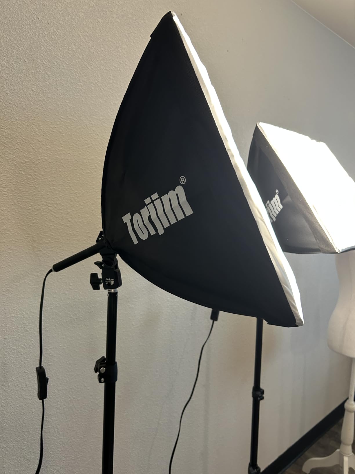 Torjim Softbox Photography Lighting Kit, 20'' x 20'' Professional Softbox Lighting Kit with 85W 3000-7500K LED Bulbs, Studio Lights for Photography/Video Recording/Live Streaming/Portraits Shooting customer photo 1