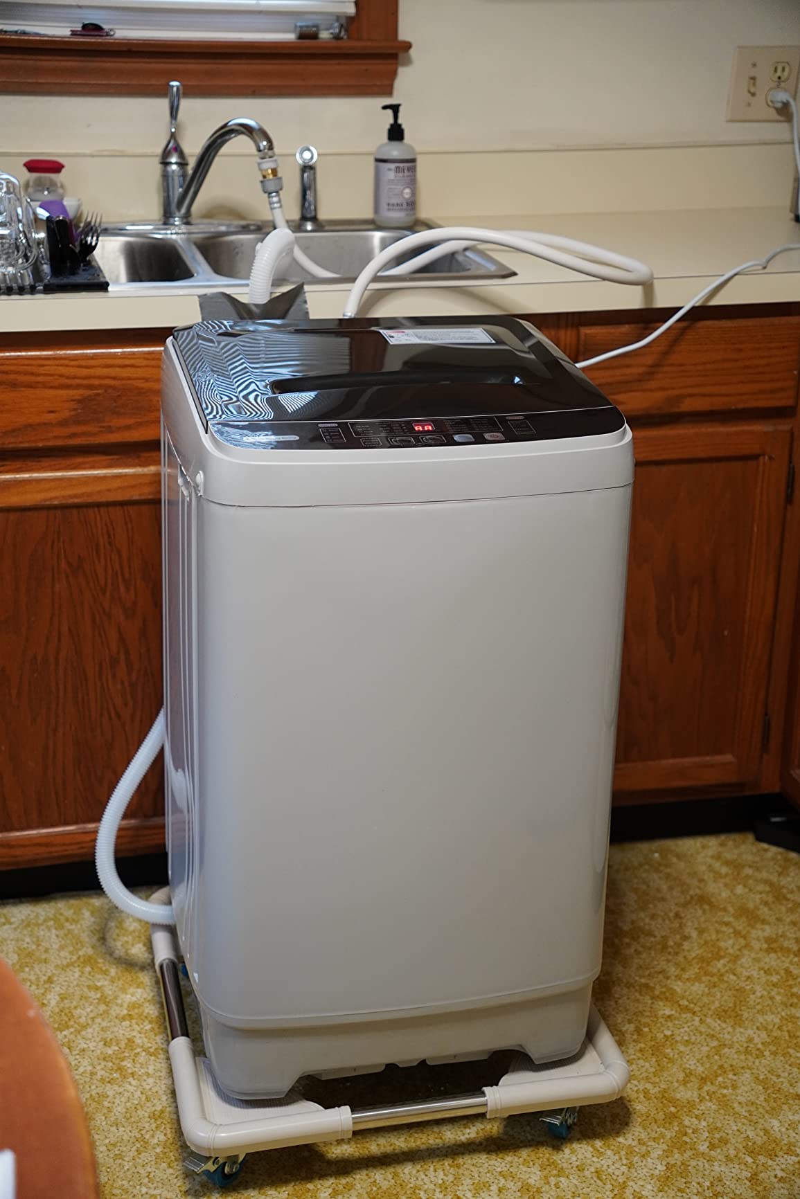 Nictemaw 20Lbs Portable Washing Machine, 2.8 Cu.ft Washer and Dryer Combo with Drain Pump, 10 Programs 8 Water Level Compact Laundry Washer for Home, Apartment, RV, Dorms customer photo 2