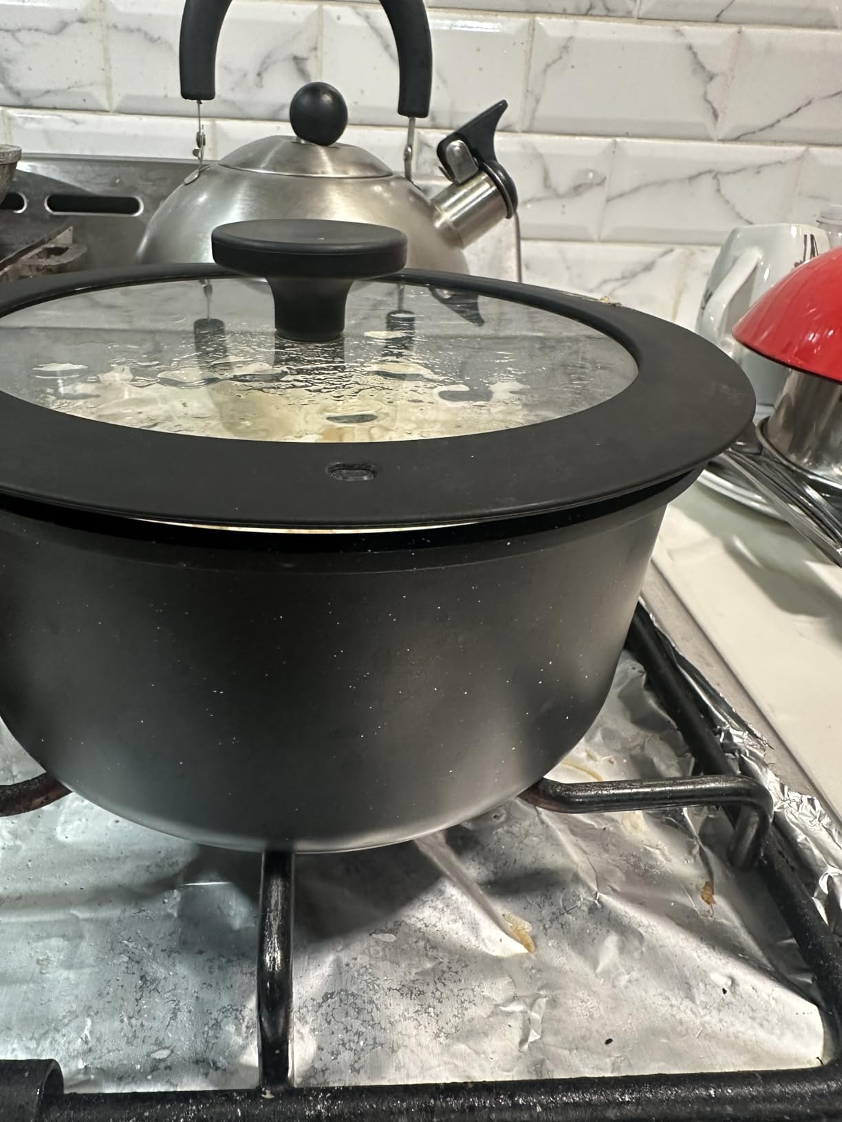 GiPP Ceramic Pots and Pans Set Non Stick, Nonstick Detachable Handle Cookware Sets, Non Toxic Induction Kitchen Pot and Pan with Removable Handle, Healthy RV Cookware, Dishwasher &Oven Safe, 5 Piece customer photo 1