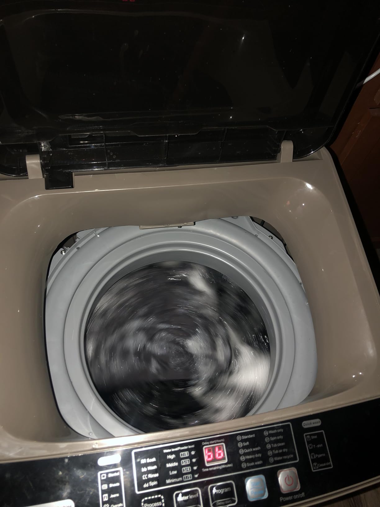 Portable Washing Machine, 17.7lbs Full-Automatic Small Washing Machine for Apartment, 10 Wash Programs with Drain Hose Dorm Size Portable Washer for RV, Home, College, Grey customer photo 1