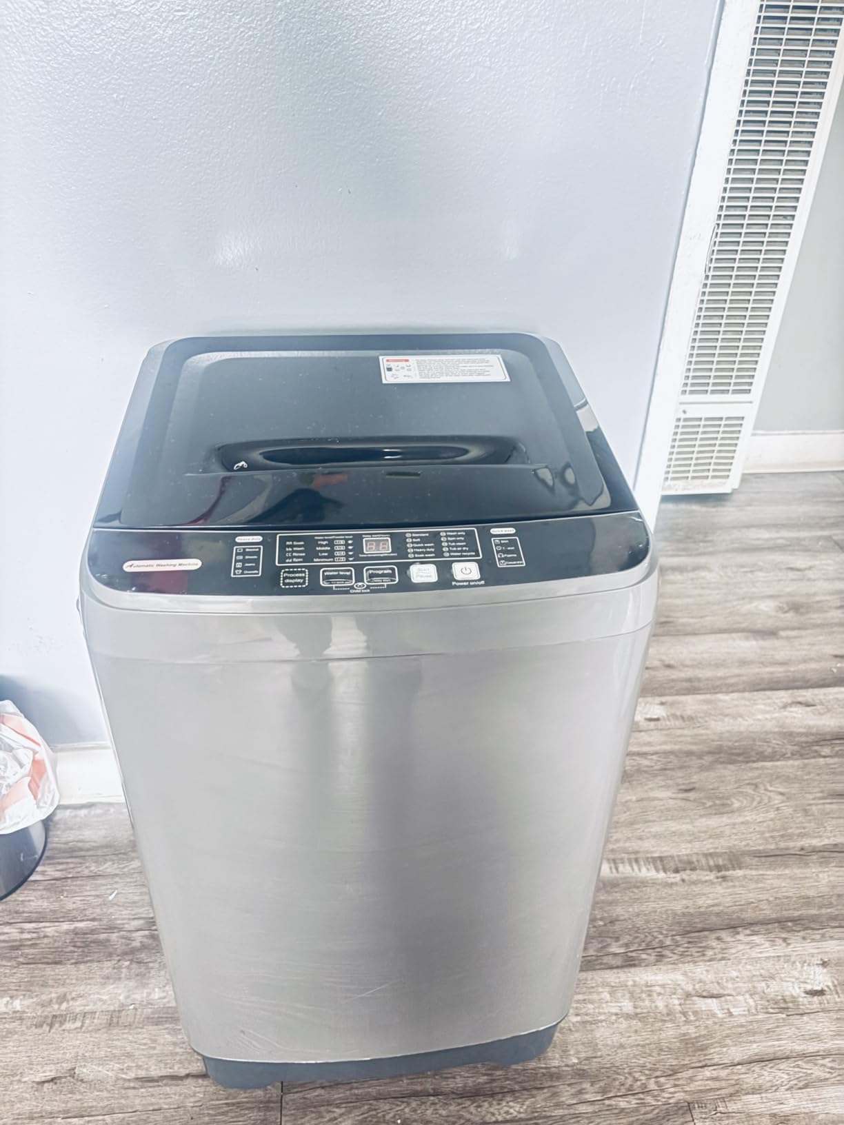 Portable Washing Machine, 17.7lbs Full-Automatic Small Washing Machine for Apartment, 10 Wash Programs with Drain Hose Dorm Size Portable Washer for RV, Home, College, Grey customer photo 2
