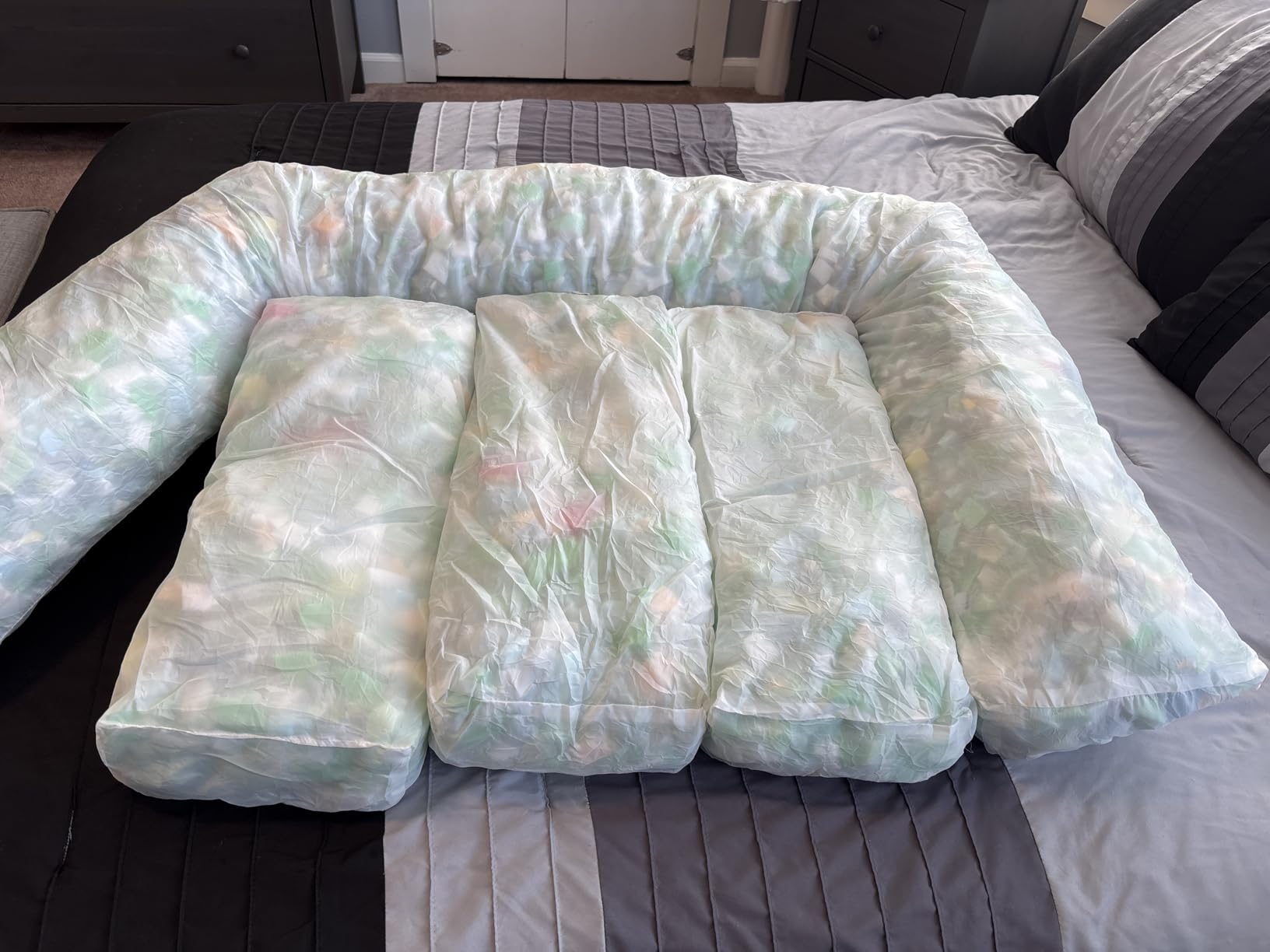 Bedsure SupportMax™ XL Orthopedic Dog Beds Large Sized Dog - Extra Thick Supportive Dogs Couch with Waterproof Washable Cover, Extra Large Comfort Pet Sofa with Soft Sherpa & Nonskid Bottom, Grey, 42