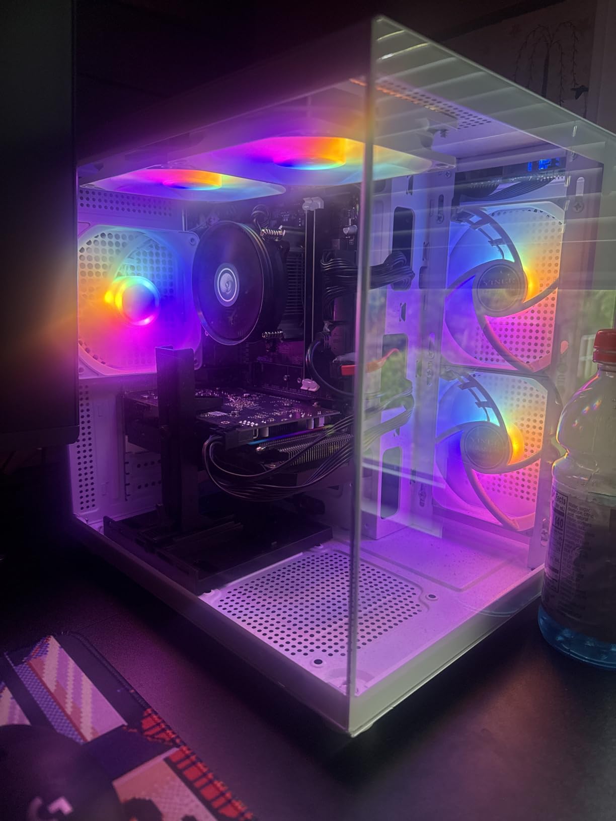 Prebuilt Gaming PC Desktop Computer, Intel Core i7, RX590 Graphics Card with 8GB GDDR5 Video Memory, 16GB RAM, 512GB SSD, WiFi 5.0, RGB Fan x4 customer photo 2