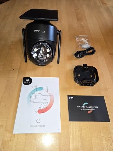COOAU Solar Security Cameras Wireless Outdoor - Low-Light Rechargeable, Easy to Install, 2K 360° Camera for Home Security, Surveillance Cam with AI Smart Detection, Color Night Vision, IP66, Alexa customer photo 1