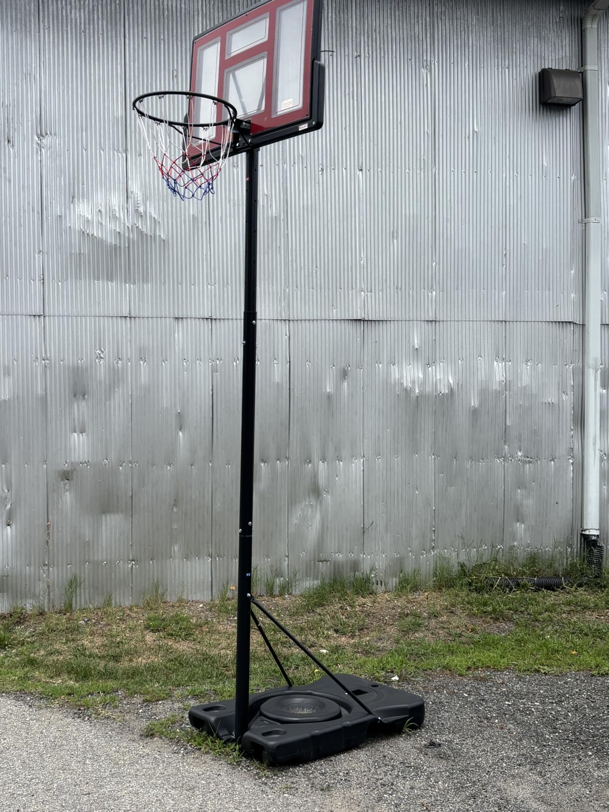 DUMOS 10FT Adjustable Height Portable Basketball Hoop Outdoor for Adult, 44 Inch Shatterproof Backboard w/Shock Absorbent Rim, Fillable Base, 2 Wheels for Swimming Pool/Indoor customer photo 2