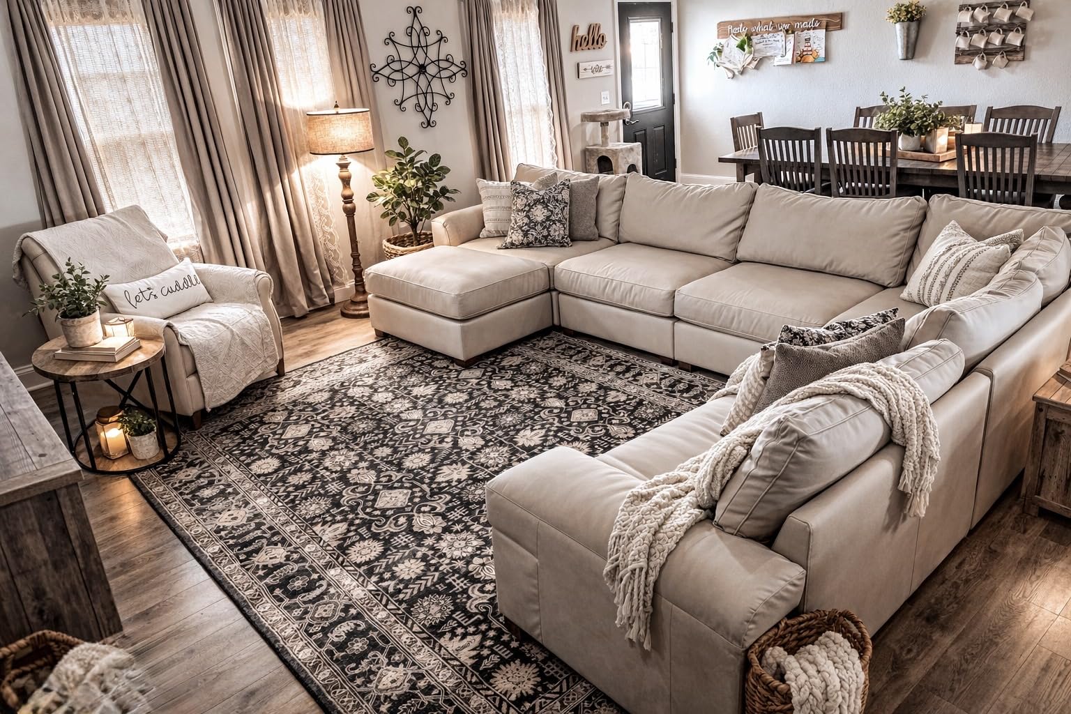 EASE MOOSE Leather Sectional Couch, L Shaped Deep Seat Modern Sofa, Beige | Pet-Friendly Faux Leather, Oversized Deep Seat, Easy to Clean, Solid Wood Frame, Easy Assembly, Scratch Resistant customer photo 2