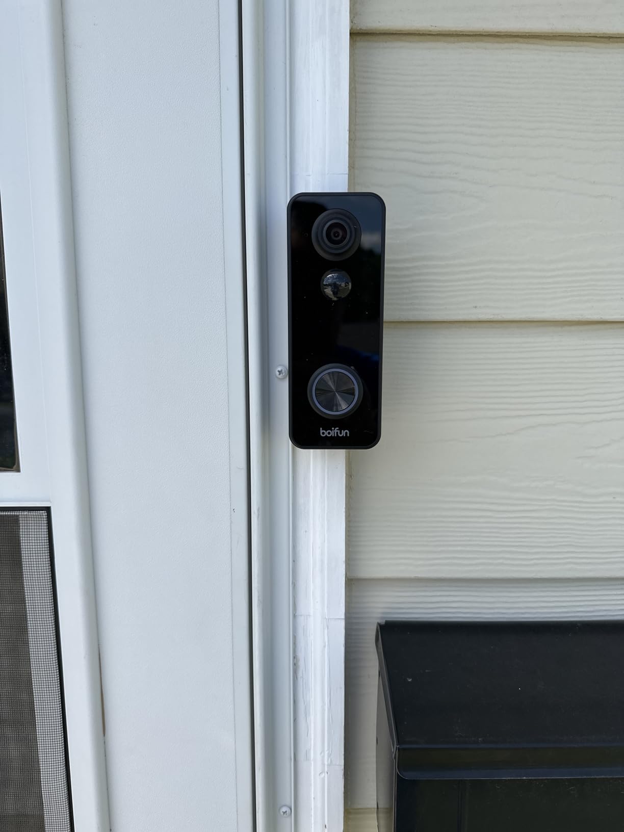 BOIFUN Video Doorbell Camera Wireless, 180° Wide View, 2K HD, No Subscription, AI Human Detection, Head-to-Toe, HDR Night Vision, Two-Way Audio, Battery Powered with Chime, 2.4 GHz Wi-Fi Only customer photo 1