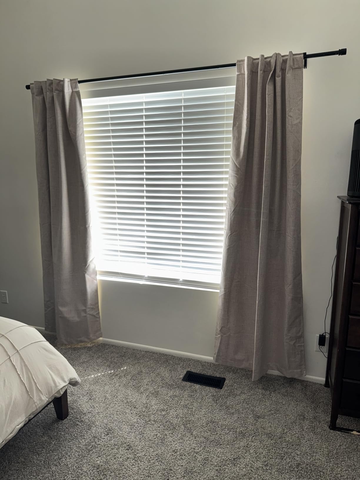 MIULEE 100% Blackout Linen Curtains for Bedroom, Ivory Solid Luxury Decor Thermal Insulation Room Darkening Drapes for Living Room Back Tab Rod Pocket 42 x 84 Inches, 2 Panels customer photo 1