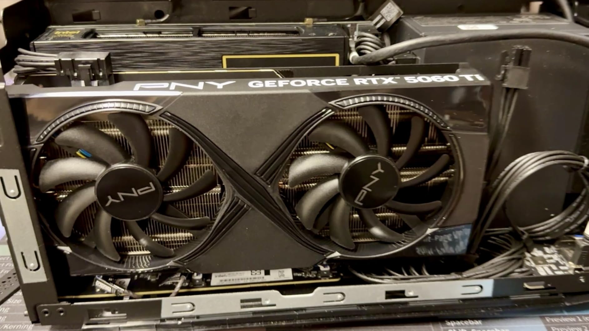 NVIDIA GeForce RTX 5060 Ti OC Dual Fan Graphics Card (8GB GDDR7, 128-bit, Boost Speed: 2692 MHz, SFF-Ready, PCIe 5.0, HDMI/DP 2.1, 2-Slot, NVIDIA Blackwell Architecture, DLSS 4) customer photo 2