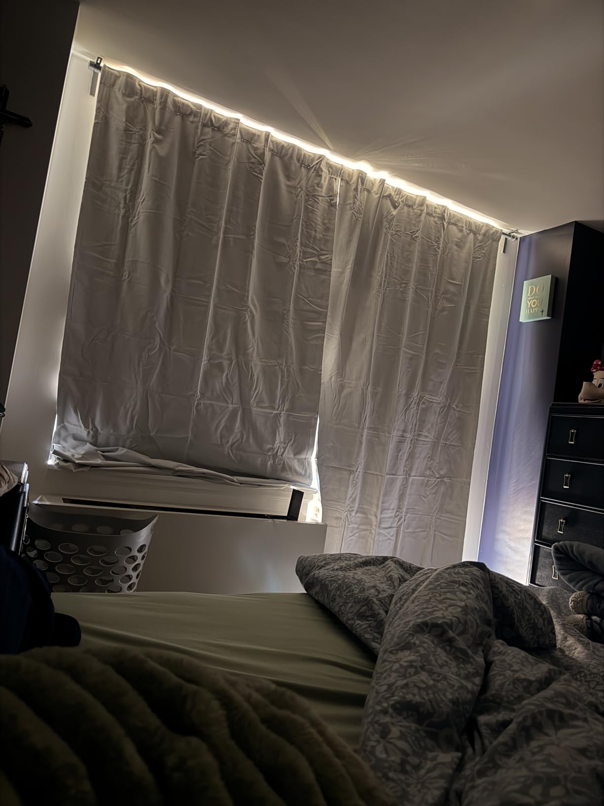 100% Blackout Curtains 84 inch Length 2 Panels Faux Linen Long Drapes for Bedroom Nursery Living Room Black Out Room Darkening Curtain Thermal Insulated Back Tab Rod Pocket (W52 x L84, Beige) customer photo 2