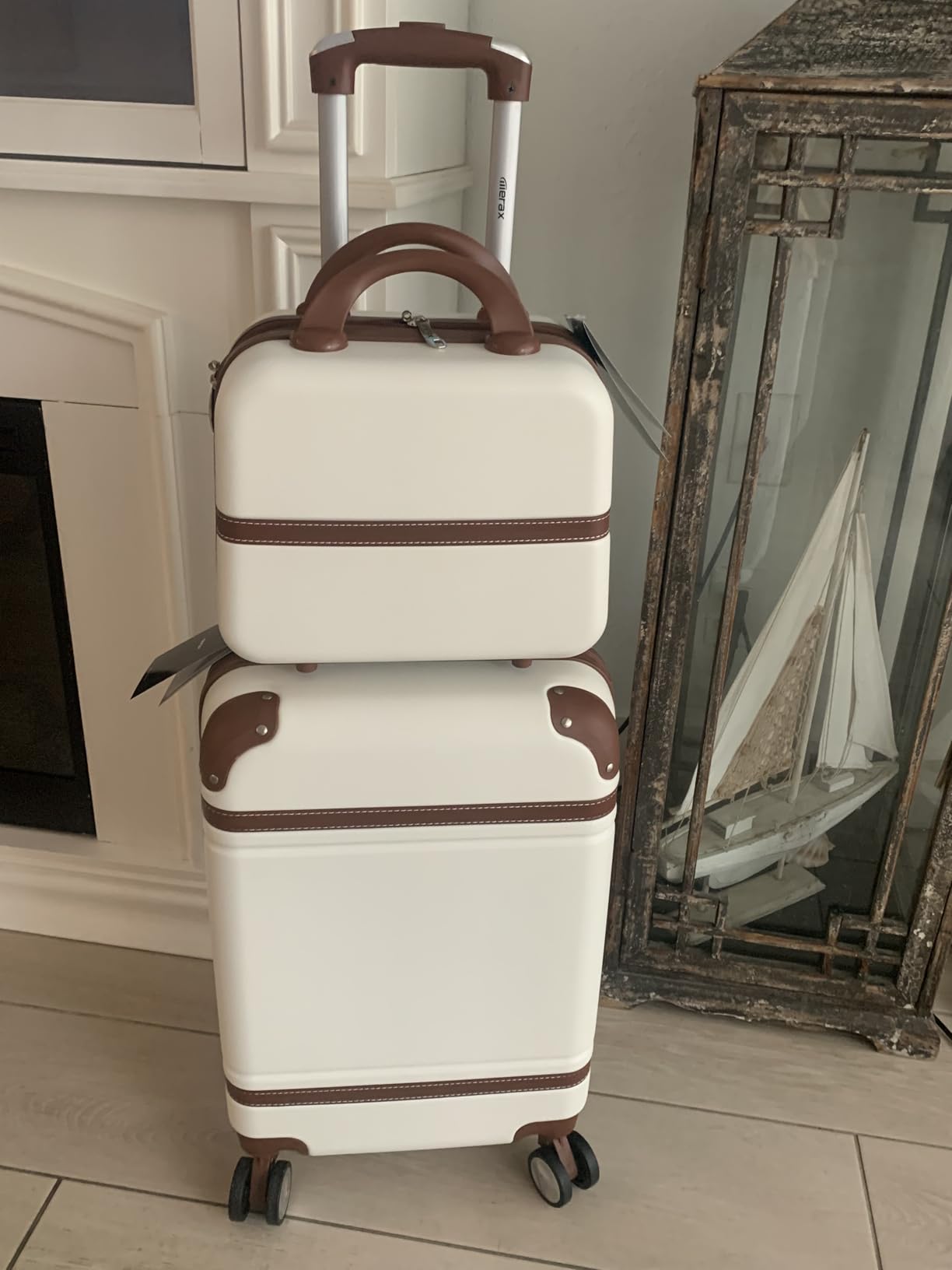 Luggage Sets 3 Piece Front Opening, Hardside Lightweight Carry on Suitcase with Cup Holder USB Port, Durable Expandable Luggage with Bags Spinner Wheels and TSA Lock, Sky Blue customer photo 1