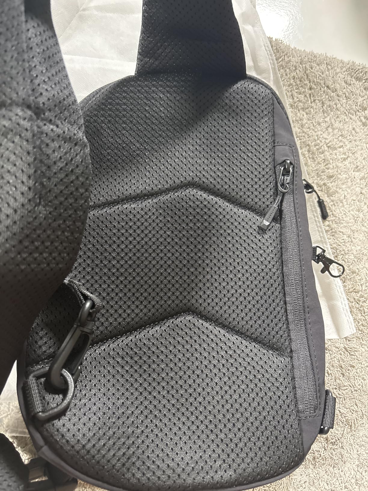 WATERFLY Small Crossbody Sling Backpack: RFID Blocking Anti Theft Sling Bag Travel Daypack Man Woman customer photo 2