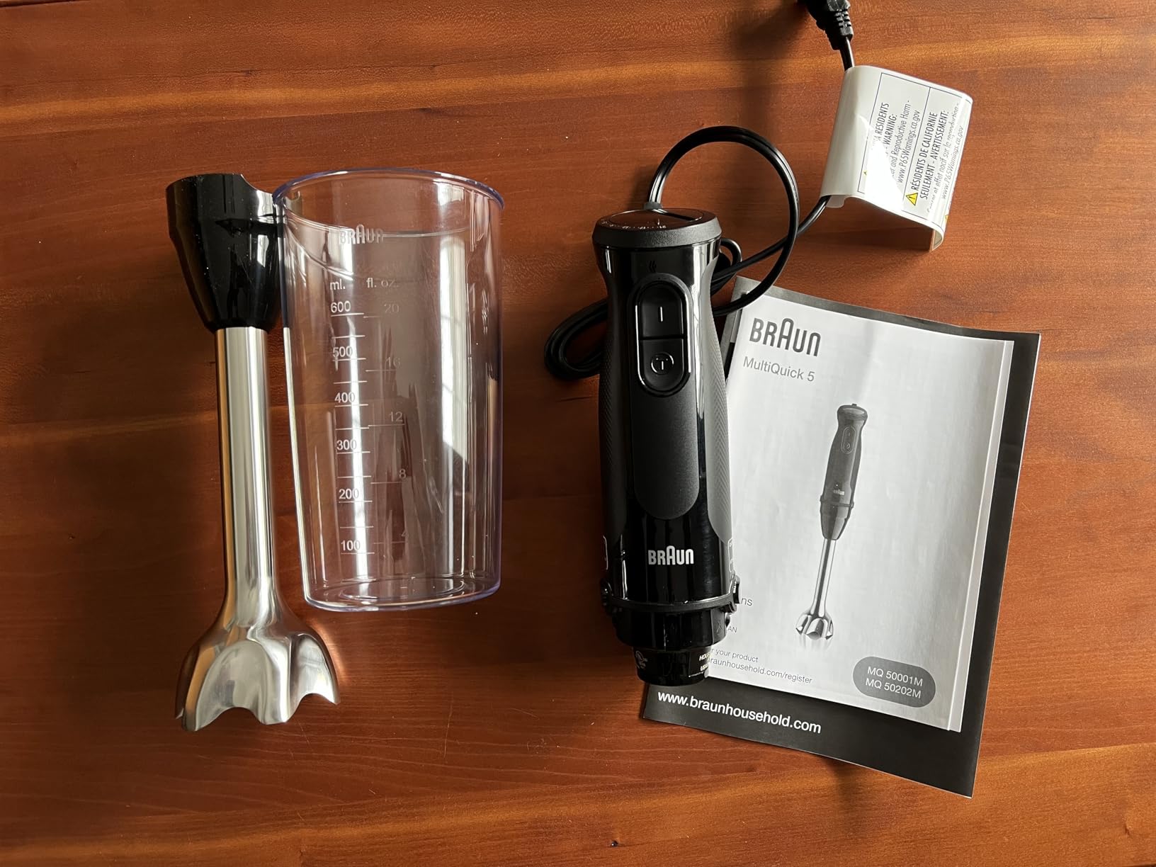 Braun MQ50001M Vario Hand Blender - 21-Speed Handheld Immersion Blender with PowerBell VPlus, TurboBoost & EasyClick Systems, Stainless Steel Blades, SplashControl, 500W customer photo 2