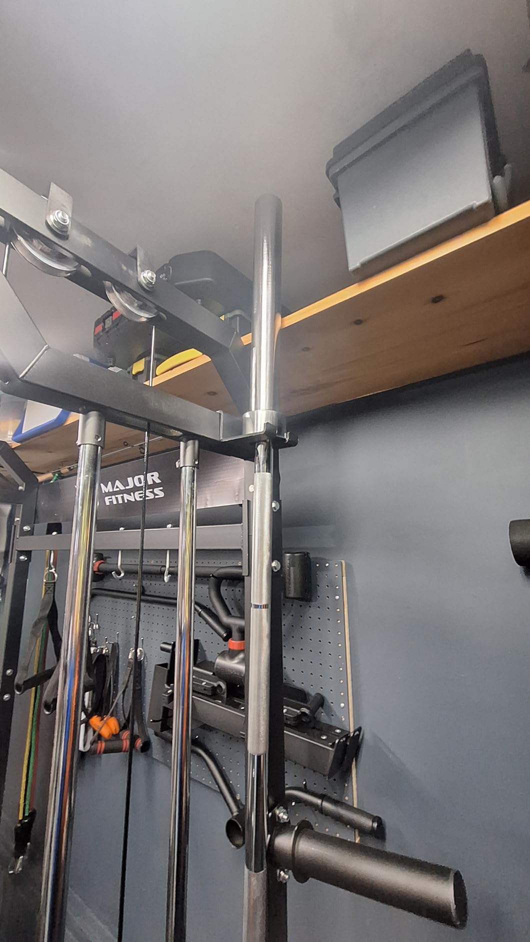 Drone2 Advanced Training Smith Machines- All-in-One Home Gym Squat Rack with Aluminum Pulley Set, Weight Bar, Dual LAT Pull-Down Systems & Cable Crossover Machine for Full-Body Workouts customer photo 2