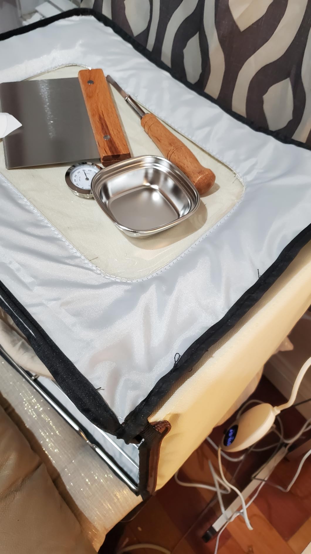 Bread Proofing Box - Folding Dough Proofer - Foldable Sourdough Warmer - 70-158°F Temp and 48H Timer Controller - Bread Making Kit with Dough Warming Box, Banneton Basket, Lame, Scraper, Metal Rack customer photo 1