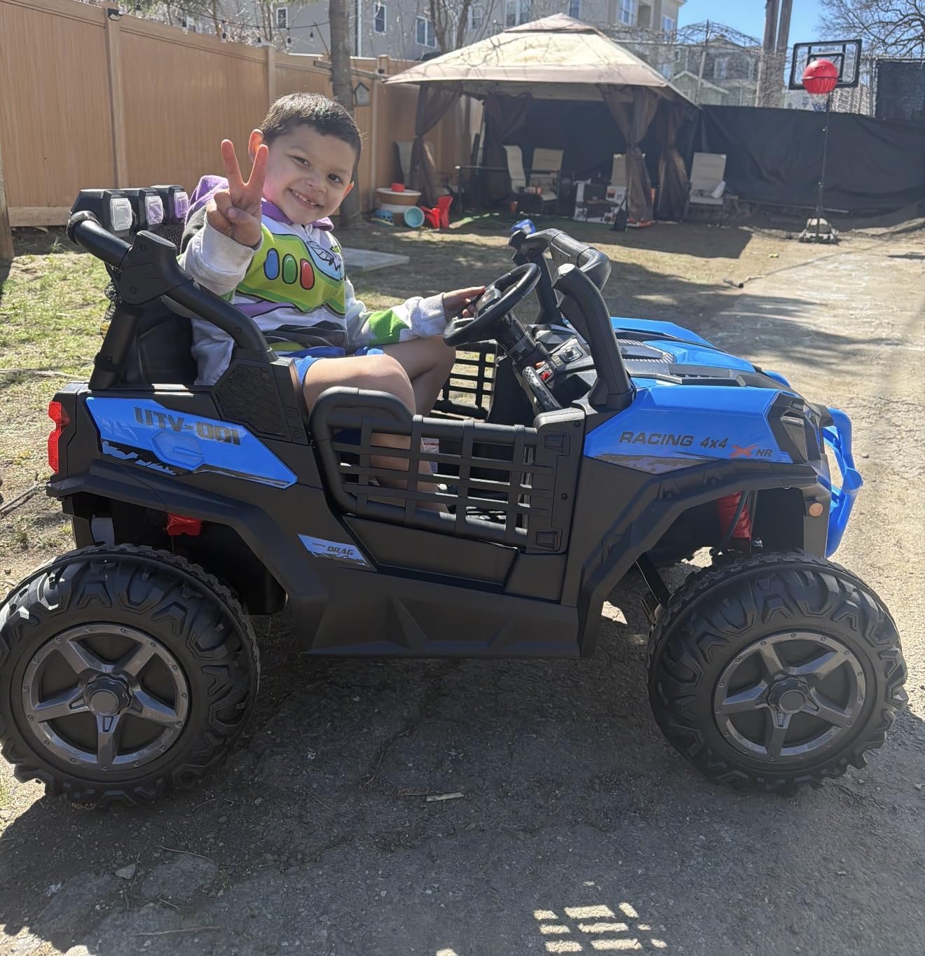 24V 2 Seater Ride on Car for Kids, MOEYURO 800W Powered UTV Toy, 5MPH Large Side by Side Electric Car w/Remote, Bluetooth, LED Light, 3 Speeds, Music, Spring Suspension, Storage, Gift for Kids, Pink customer photo 1